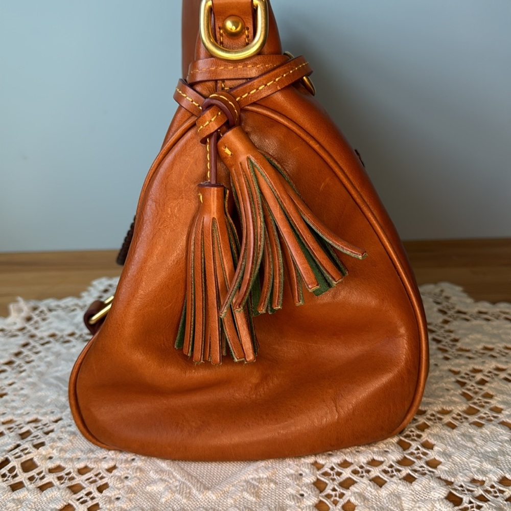 Dooney and Bourke Florentine Tasseled Satchel Handbag - Picture 4 of 13